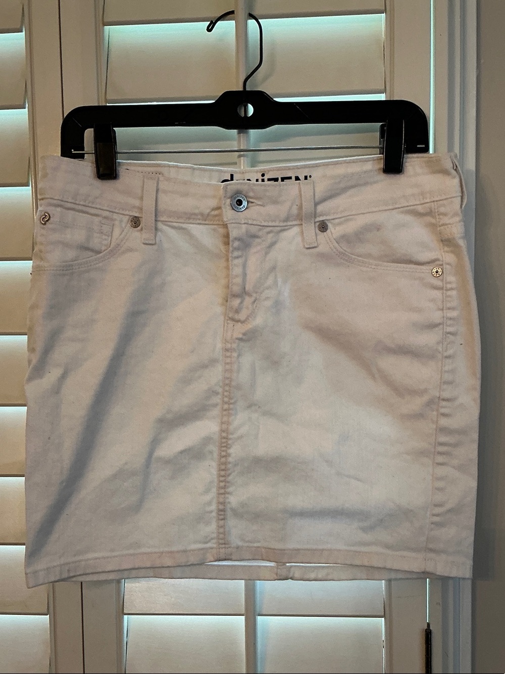 Denizen from Levi's White Denim Mini Skirt